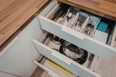 Northern Michigan luxury kitchen remodel with custom drawers