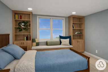 3D design rendering of master suite addition in Greater Lansing built by Custom Built Design & Remodeling