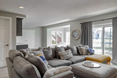 walkout basement remodeling project in Northern Michigan lakehouse