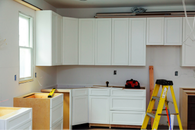 Greater Lansing luxury kitchen remodeling project in development with cabinets
