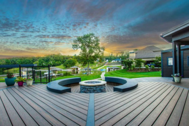 home remodeling problems families face during planning trex composite deck with circular fire pit area custom built michigan