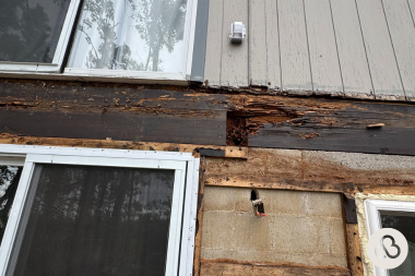 how we resolved an unforeseen change order during a deck project rotted and splintered ledger board custom built michigan