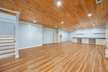 when to remodel how timing affects basement remodeling costs in michigan hardwood flooring and shiplap ceiling custom built mi