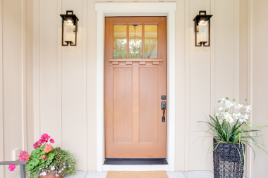 top door replacement ideas for your home remodel brown statement front entryway with wall sconces custom built michigan