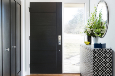 top door replacement ideas for your home remodel black modern minimalist front entryway and foyer custom built michigan