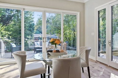 top door replacement ideas for your home remodel dining area with french doors to deck area custom built michigan