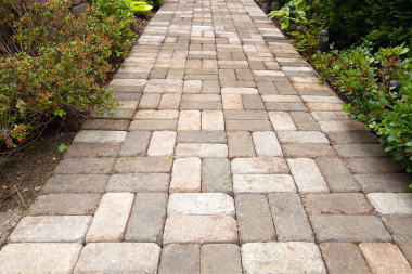 top pathway and walkway ideas for your michigan outdoor living space stone paver path with foliage custom built okemos