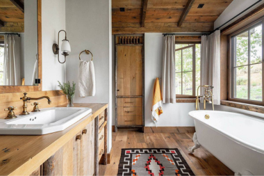 top fall bathroom remodel ideas for comfort and style handwoven rug with wood flooring custom built michigan