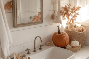 top fall bathroom remodel ideas for comfort and style sink vanity area with autumn decor custom built michigan