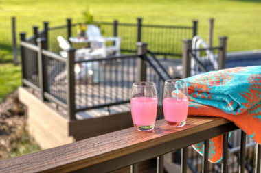 deck replacement in northern michigan what vacation homeowners should know trex cocktail railing with drinks custom built boyne city