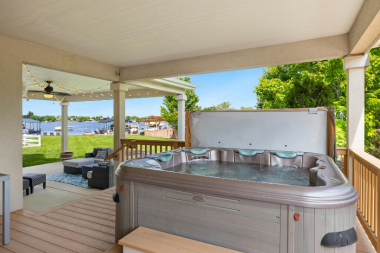 michigan under deck outdoor living space ideas hot tub on decking boards with lounge area custom built okemos