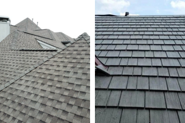 asphalt roofing shingles vs composite synthetic roofing shingles which is right for your michigan home roof tile comparison photo custom built okemos