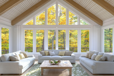 signs its time to build a home addition covered decking space with large sofas and windows custom built michigan