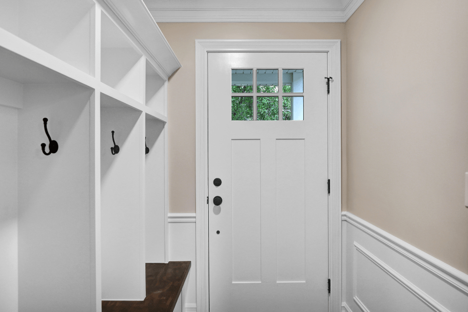 top michigan mudroom ideas bench with coat hooks and cubby space custom built okemos