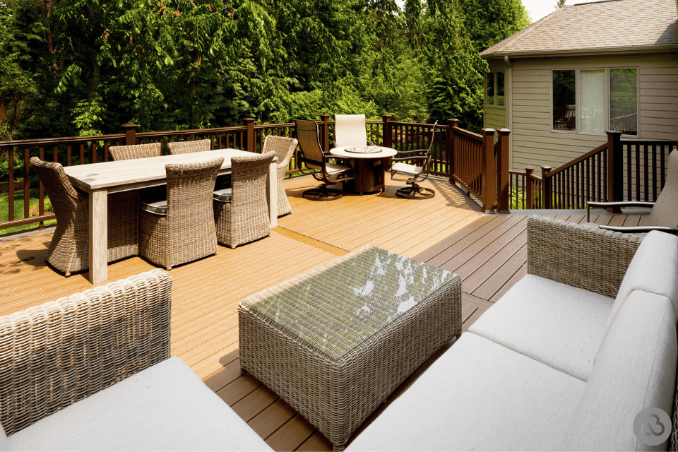 pros and cons reusing a deck frame for composite decking outdoor living space custom built michigan