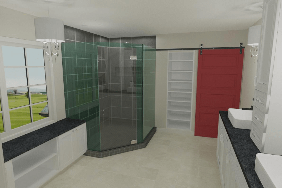 3D conceptual design walkthroughs and renderings bathroom remodel custom built