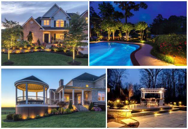 outdoor lights installed around decks and outdoor living spaces