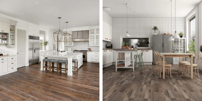 hardwood vs luxury vinyl flooring comparing interior upgrades new kitchen remodeling projects custom built michigan