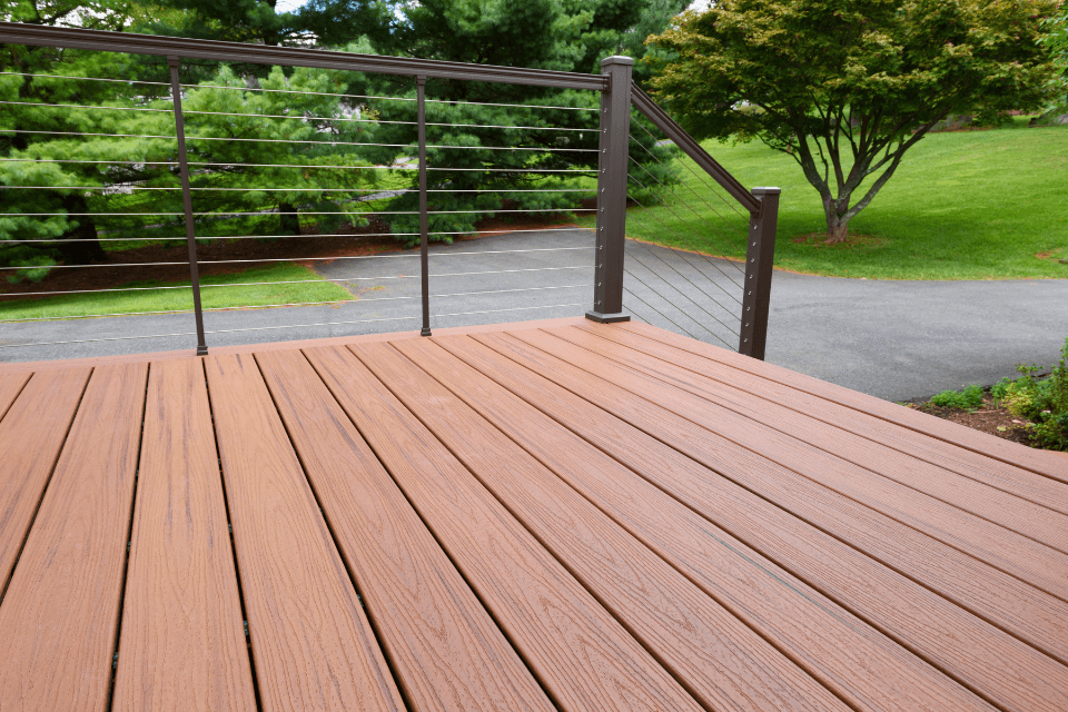 Composite Deck with Metal Railing
