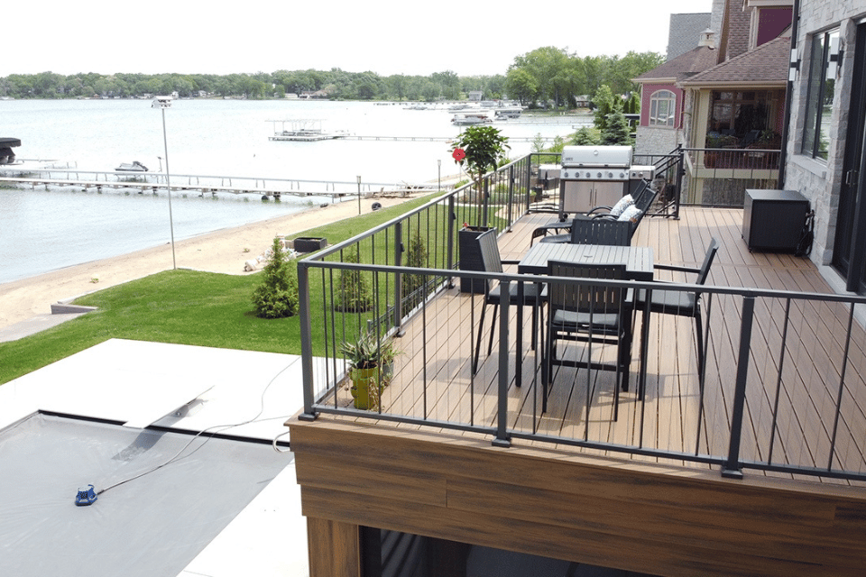 top deck designs for enjoying northern michigan second story composite decking outdoor living area custom built boyne city