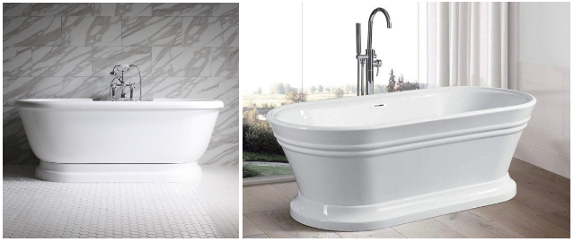 Pedestal style standalone bathtubs